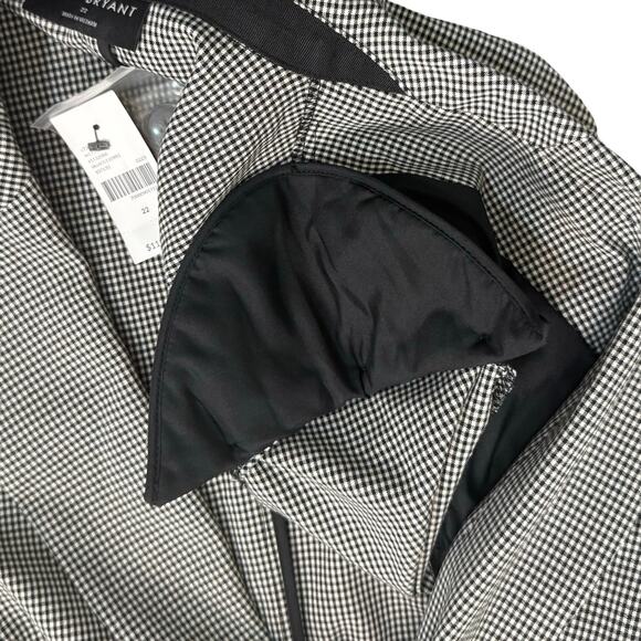 Lane Bryant Black White Check Perfect Drape One-Button Blazer size 22 NEW Tags - Picture 7 of 15